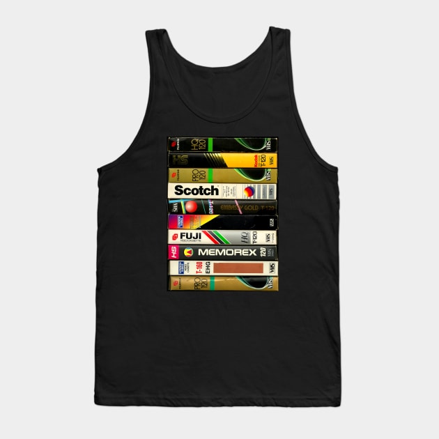 90s Retro VHS Stack Tank Top by ShinyPlasticRainbow